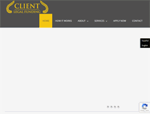 Tablet Screenshot of clientlegalfunding.com